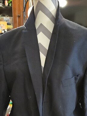 Kenneth Cole Reaction Navy Pinstripe Suit Jacket